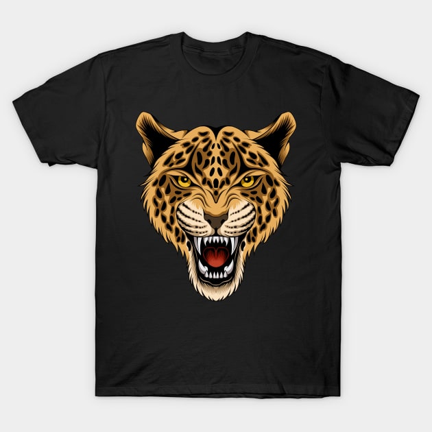 Leopard Face, Wild Animal T-Shirt by Marciano Graphic